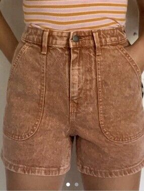 Universal Thread Rust Brown High-Waist Pocket Shorts